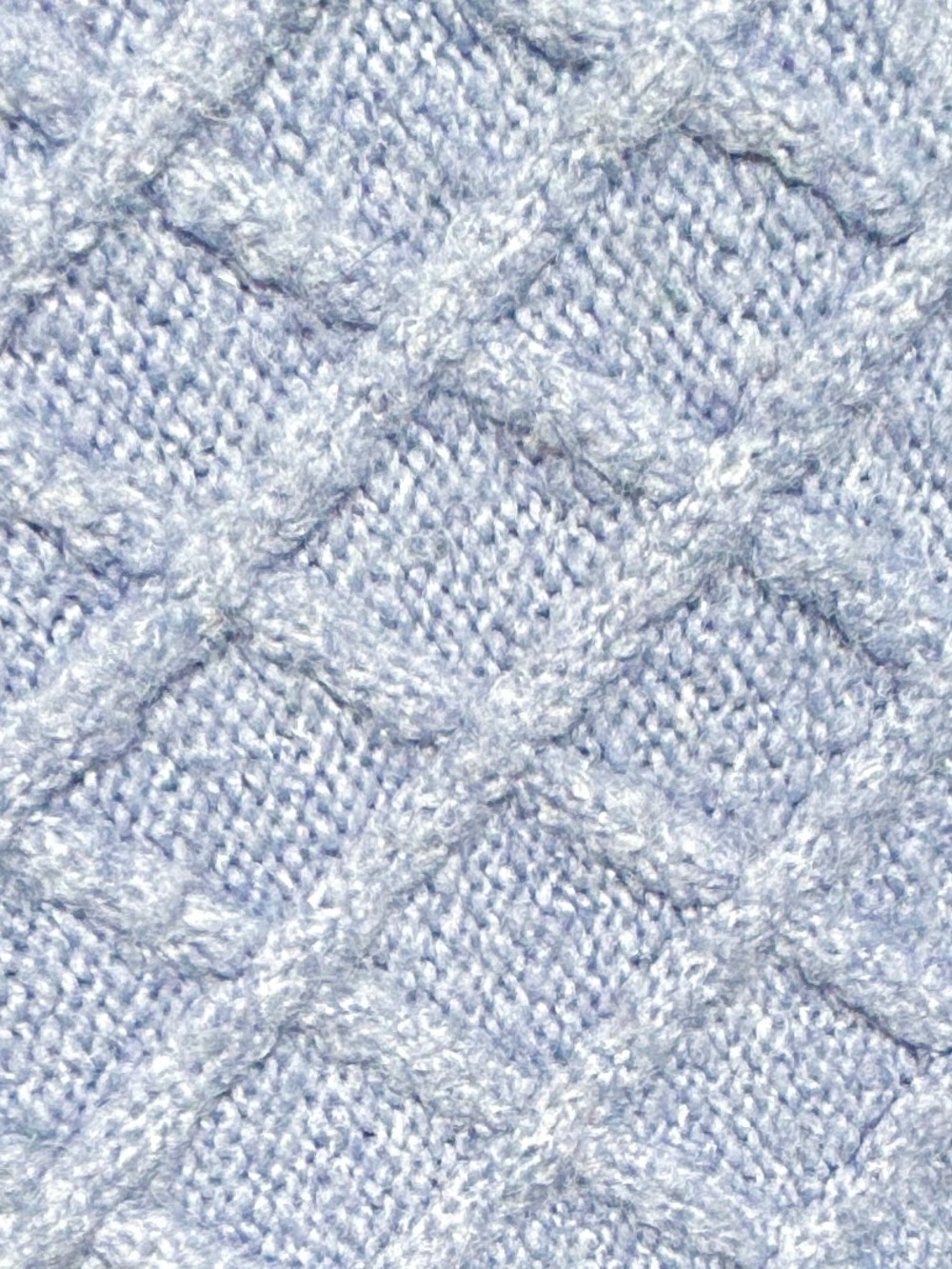 Dynamite Cozy Cable Knit Cropped Sweater - Light Blue - Picture 5 of 5